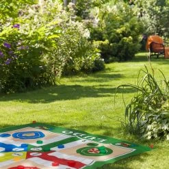 Relaxdays Ludo Bordspel XXL - Paardjesspel - Spelletje Buiten - 160x180 - Tuinspel -bordspellen Winkel 550x550 160