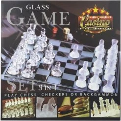 Oneiro S Luxe Glazen Spellenset (3-in-1) - Schaken, Backgammon, Checkers - Zomer Reizen Vliegtuig Spelletjes Spellen Reisspellen -bordspellen Winkel 550x550 194