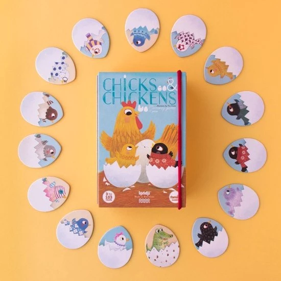 Chicks And Chickens Memory (3+) - Londji 2 Chicks And Chickens Memory (3+) - Londji - Afbeelding 2