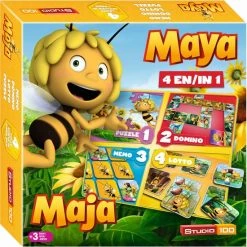 Studio 100 MAYA 4-IN-1- BOX Bordspel Kaartspel Gelukspel