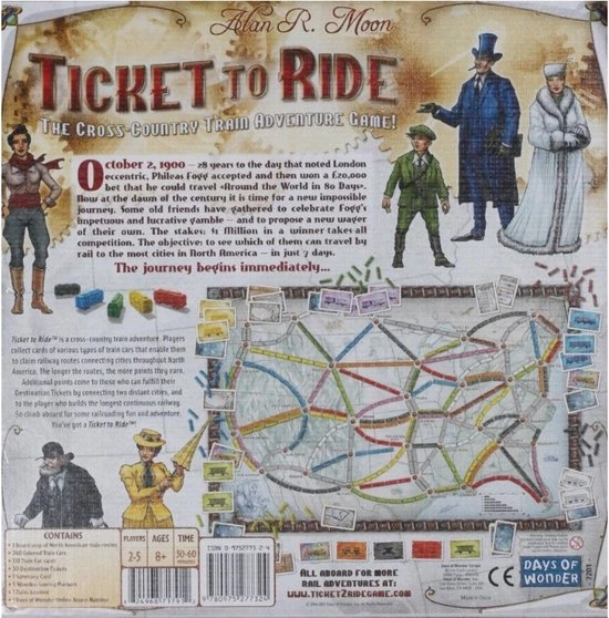 Days Of Wonder Spellenbundel - Ticket To Ride - 2 Stuks - USA (Basisspel) & Uitbreiding Amsterdam 3 Days Of Wonder Spellenbundel - Ticket To Ride - 2 Stuks - USA (Basisspel) & Uitbreiding Amsterdam - Afbeelding 3
