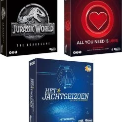 Merkloos Spellenbundel - 3 Stuks - Jurassic World The Boardgame & All You Need Is Love Bordspel & Temptation Island