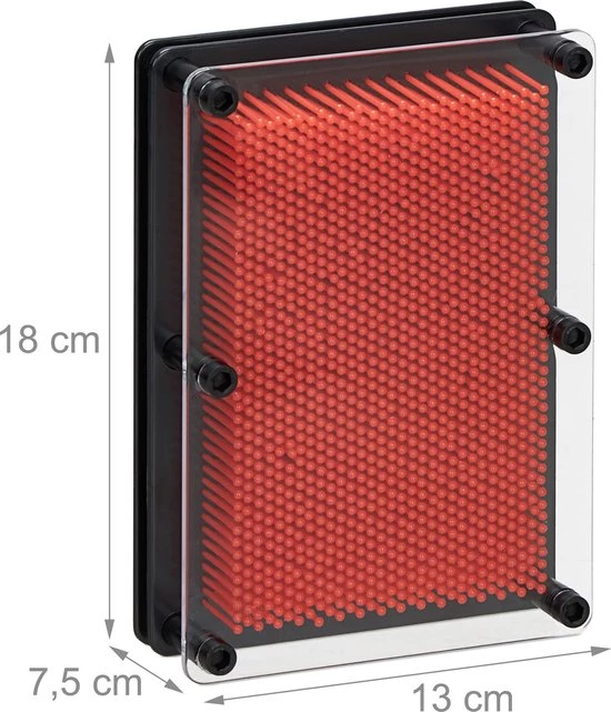 Relaxdays Pin Art 3D - Spijkerspel - Gekleurde Pinnen - 3D-afdrukken - Pinpression - Rood 4 Relaxdays Pin Art 3D - Spijkerspel - Gekleurde Pinnen - 3D-afdrukken - Pinpression - Rood - Afbeelding 4