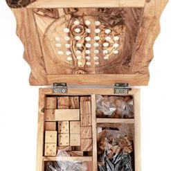 Olijfolie & Honing Schaakbord Olijfhout Set Domino-dammen 22x22x7 17 Olijfolie & Honing Schaakbord Olijfhout Set Domino-dammen 22x22x7 -bordspellen Winkel 550x696 1