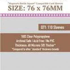 Mayday 110 X Hogwart Battle Square Compatible Sleeves (76mm X 76mm)