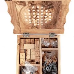 Olijfolie & Honing Schaakbord Olijfhout Set Domino-dammen 22x22x7 11 Olijfolie & Honing Schaakbord Olijfhout Set Domino-dammen 22x22x7 -bordspellen Winkel 550x731 1