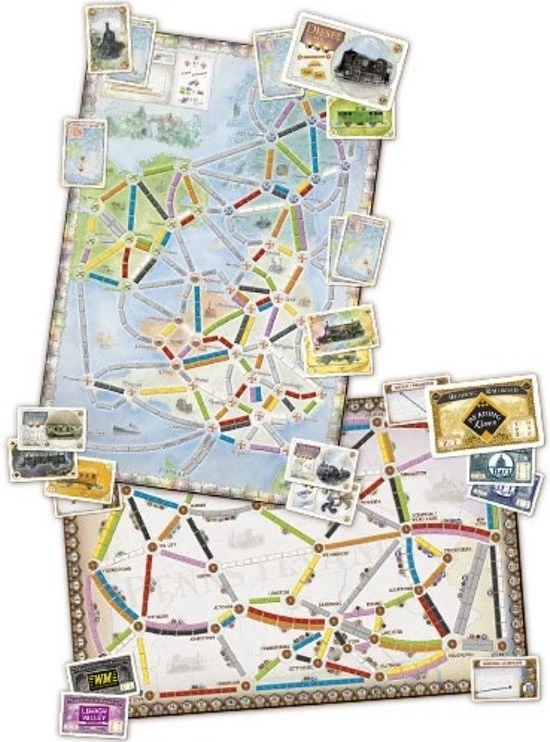 Days Of Wonder Spellenbundel - Ticket To Ride - 3 Stuks - Basisspellen Rails And Sails En Europa & Uitbreiding UK + Pennsylvania 9 Days Of Wonder Spellenbundel - Ticket To Ride - 3 Stuks - Basisspellen Rails And Sails En Europa & Uitbreiding UK + Pennsylvania - Afbeelding 9