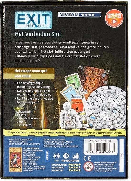 999 Games Spellenbundel - 2 Stuks - Exit - Het Verboden Slot & De Verzonken Schat 3 999 Games Spellenbundel - 2 Stuks - Exit - Het Verboden Slot & De Verzonken Schat - Afbeelding 3