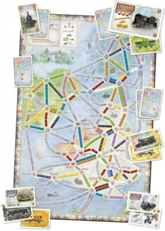 Days Of Wonder Spellenbundel - Ticket To Ride - 3 Stuks - Basisspellen Rails And Sails En Europa & Uitbreiding UK + Pennsylvania 10 Days Of Wonder Spellenbundel - Ticket To Ride - 3 Stuks - Basisspellen Rails And Sails En Europa & Uitbreiding UK + Pennsylvania - Afbeelding 10