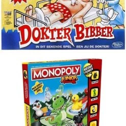 Hasbro Spellenbundel - 2 Stuks - Dokter Bibber & Monopoly Junior