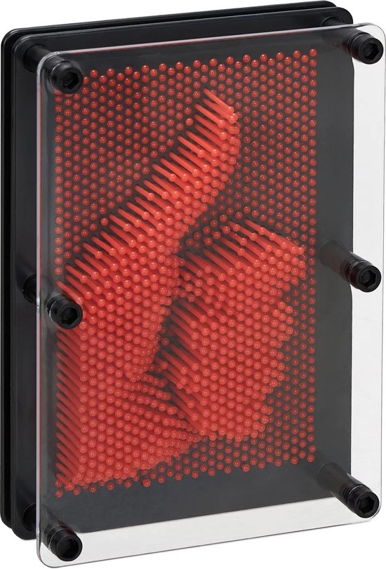 Relaxdays Pin Art 3D - Spijkerspel - Gekleurde Pinnen - 3D-afdrukken - Pinpression - Rood 1 Relaxdays Pin Art 3D - Spijkerspel - Gekleurde Pinnen - 3D-afdrukken - Pinpression - Rood
