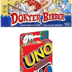 Hasbro Spellenbundel - 2 Stuks - Dokter Bibber & Uno
