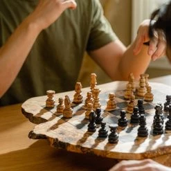 Olijfolie & Honing Schaakbord Met Laden, Met Schaakstukken, Rustiek -bordspellen Winkel 550x825 10